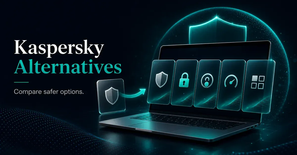 Premium GuardPick alternatives hero with laptop, shield, migration path, and neutral software comparison cards