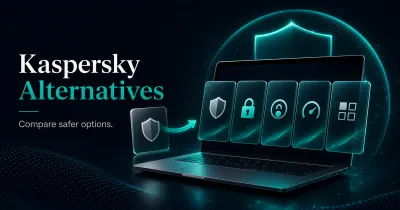 Premium GuardPick alternatives hero with laptop, shield, migration path, and neutral software comparison cards